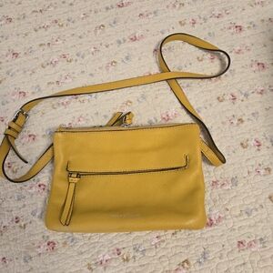 Vince Camuto Leather Yellow  Crossbody Purse